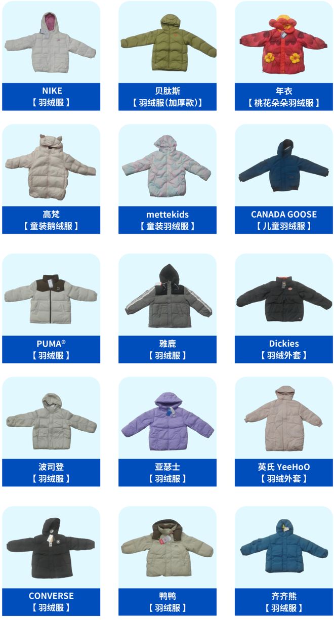 中消协30款儿童羽绒服比较试验结果公布！